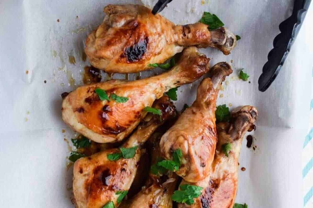 Drumsticks on a tray.
