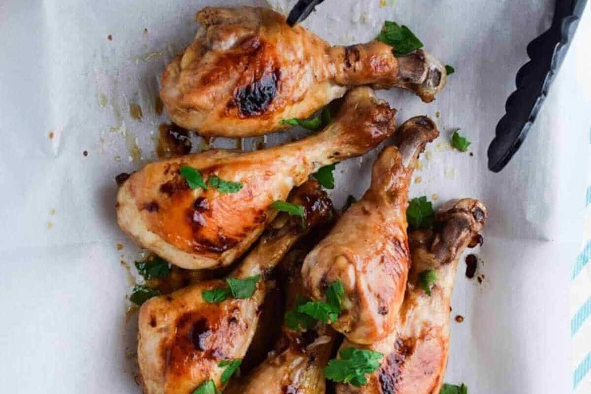 Drumsticks on a tray.