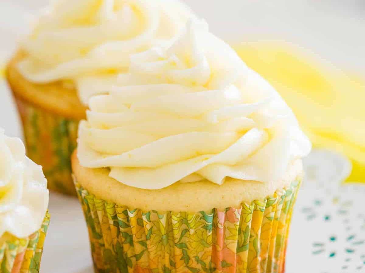 Gluten-free lemon cupcakes. 