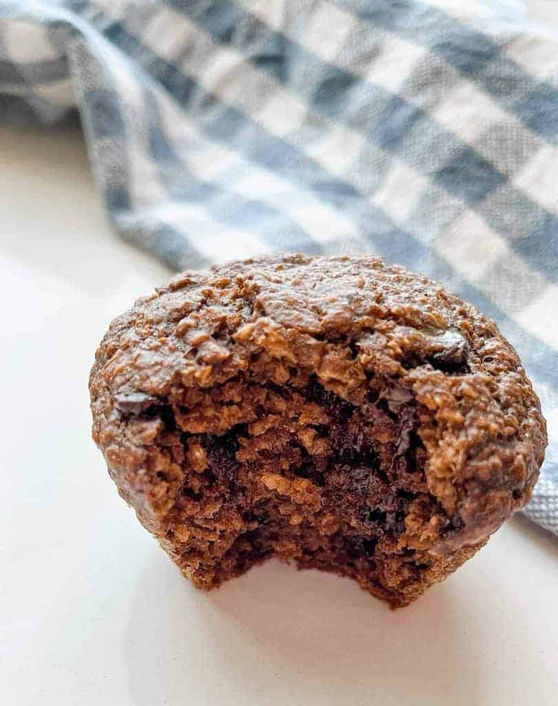 Healthy Chocolate Oatmeal Muffins.
