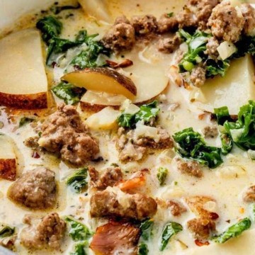Explore a delectable soup recipe featuring meat, potatoes, and kale that will tantalize your taste buds.