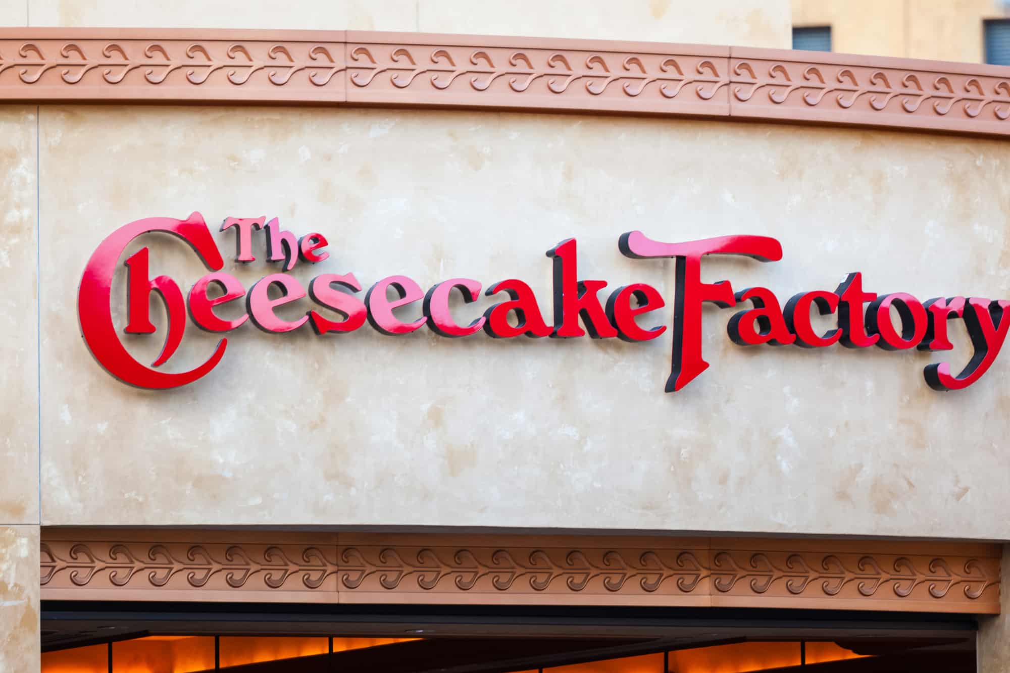 LAS VEGAS, NEVADA - August 22nd, 2016: The Cheesecake Factory Logo On Store Front Sign.
