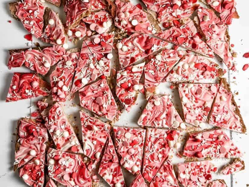 Red and white peppermint bark.