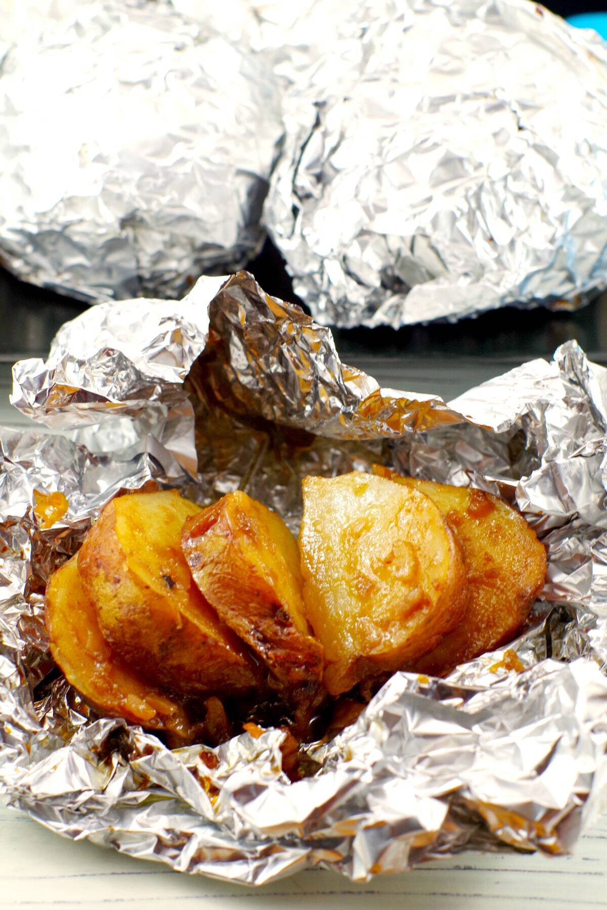 Baked Potatoes in Foil | with onion soup mix.
