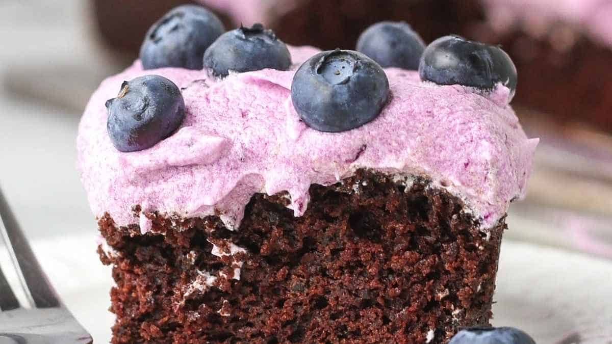 Blueberry Chocolate Cake. 