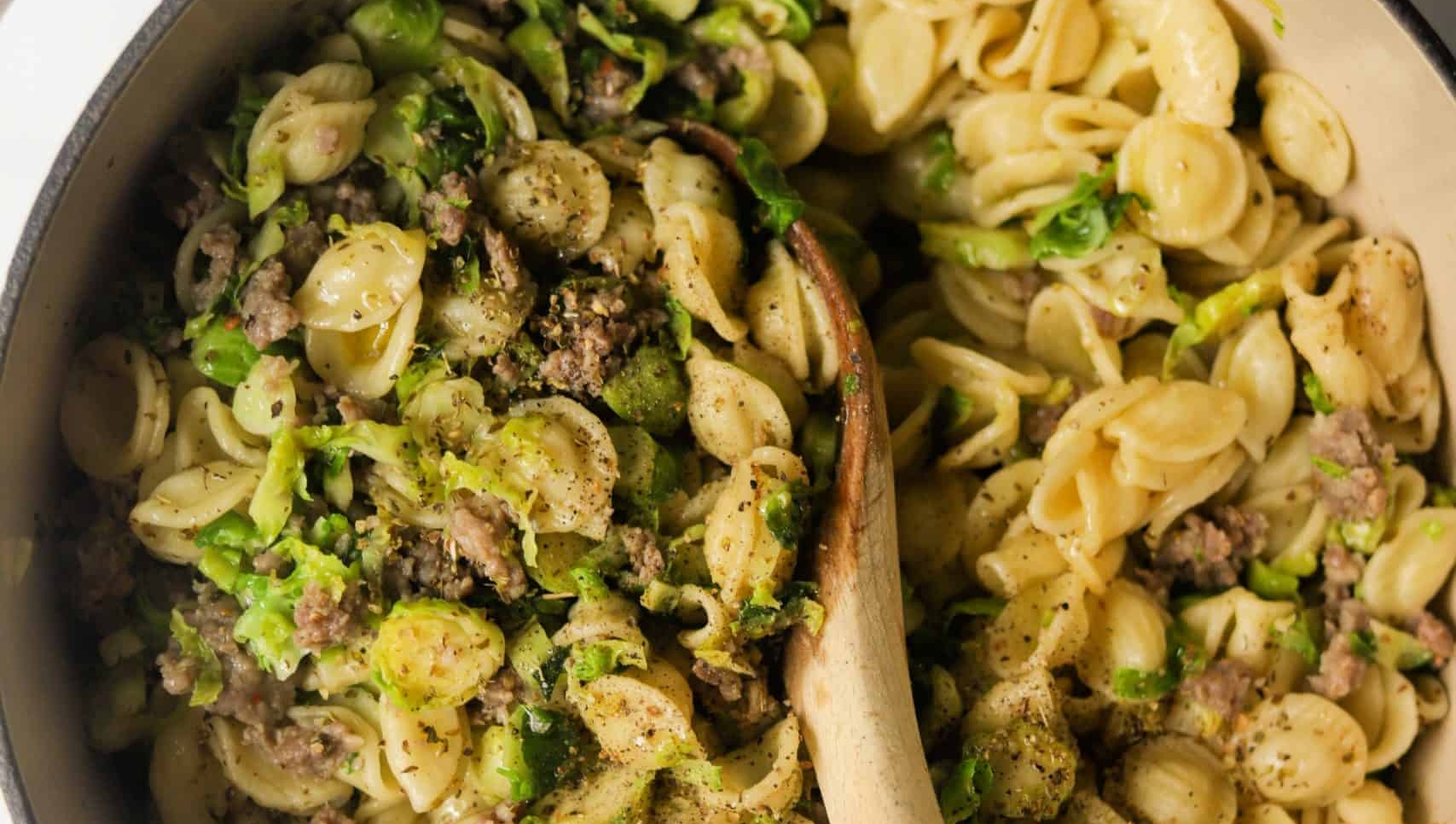 Brussels Sprouts Sausage Pasta