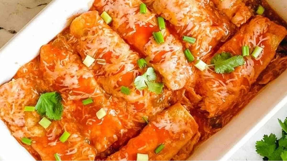 Chicken Slow Cooker Enchiladas.