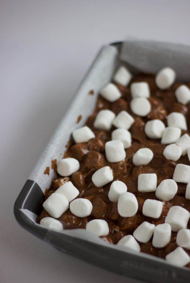 chocolate peanut butter marshmallow squares.

