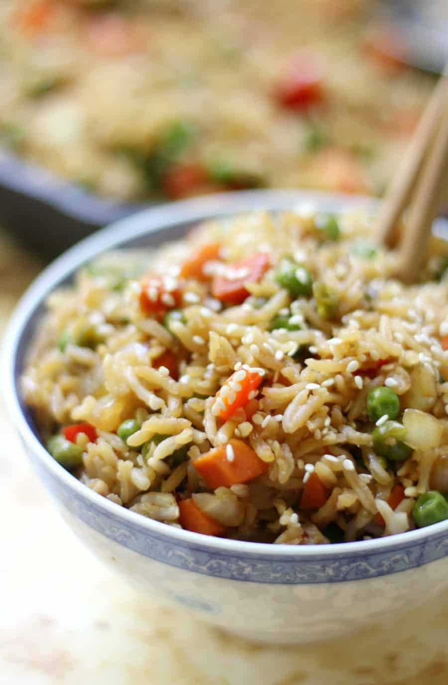 Classic Vegetable Fried Rice (Gluten-Free, Vegan, Allergy-Free) | Strength and Sunshine @RebeccaGF666 A super quick and easy Classic Vegetable Fried Rice recipe so you don't need to order takeout! It's gluten-free, vegan, top 8 allergy-free, healthy, and full of veggies! A perfect side dish for using leftover rice and transforming it into a delicious lunch or dinner!
