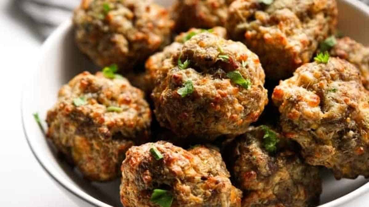 Cream Cheese Sausage Balls.