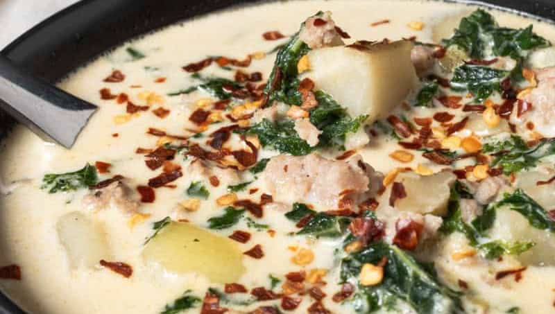 Creamy Italian Sausage Soup with Potatoes and Kale