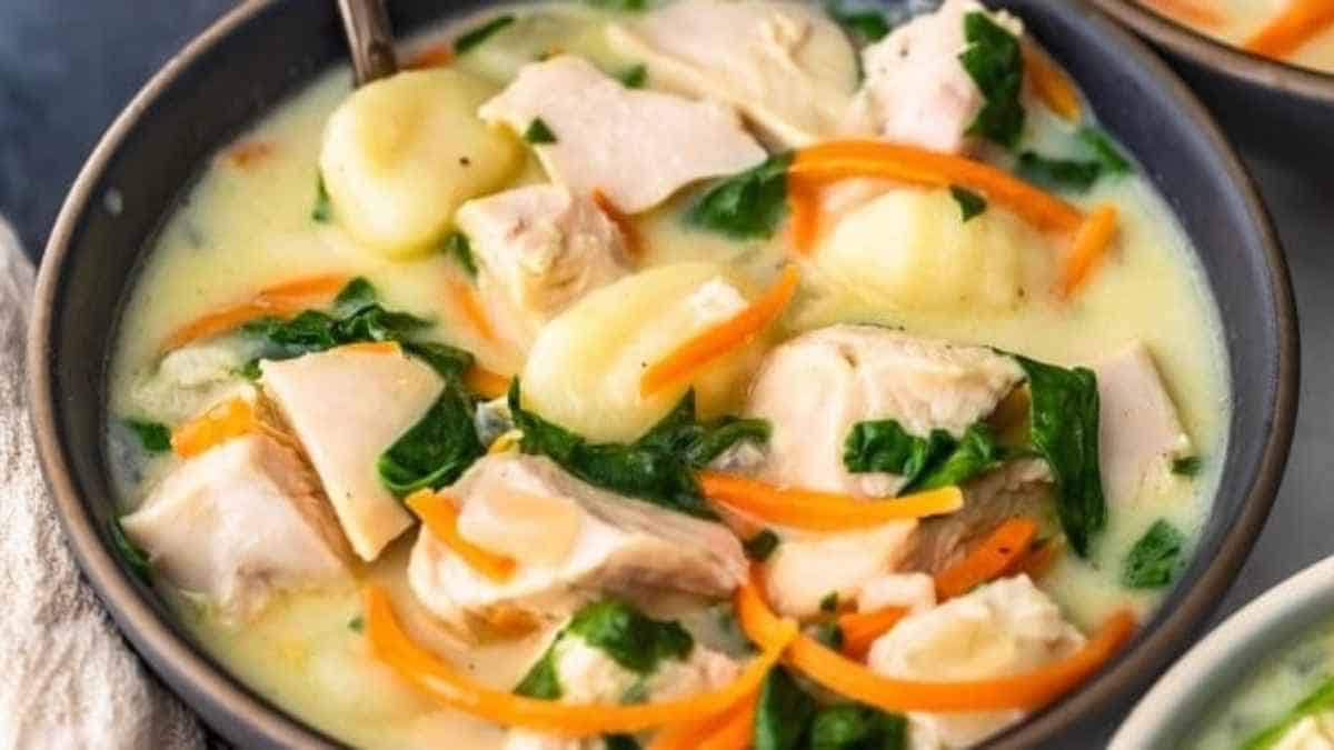 Creamy Chicken Gnocchi Soup Recipe.