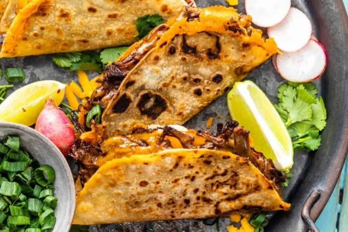 Crispy Chipotle Shredded Beef Tacos. 