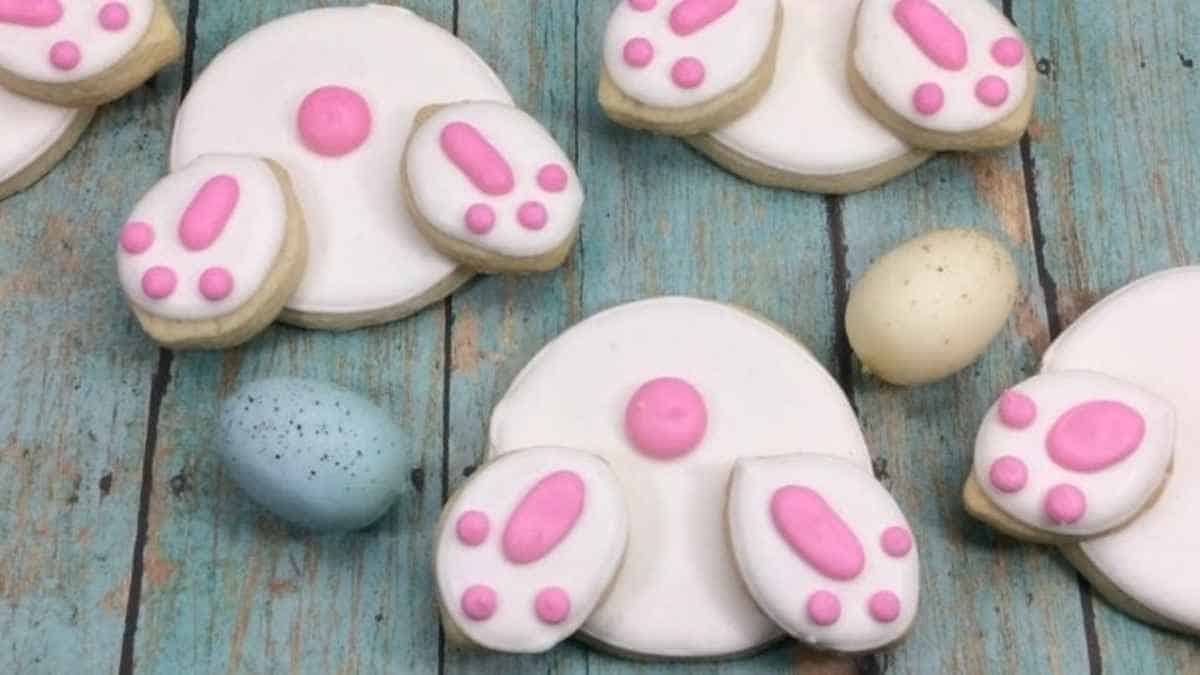 Easter Bunny Butt Sugar Cookies Recipe.