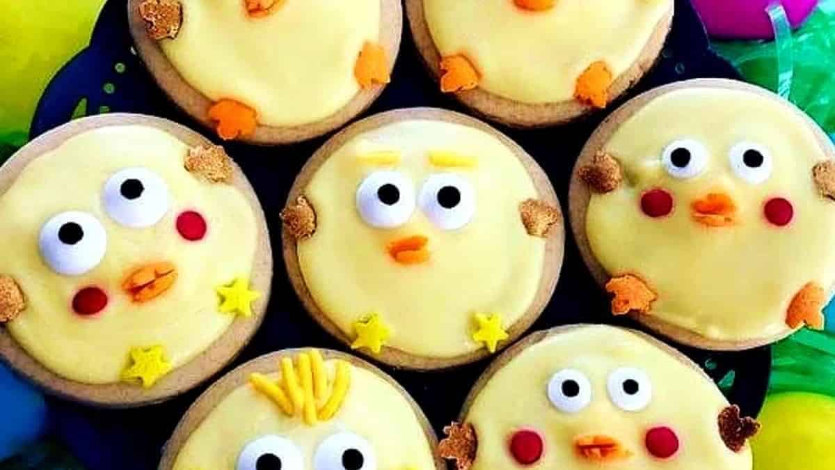 Easter Chick Cookies.