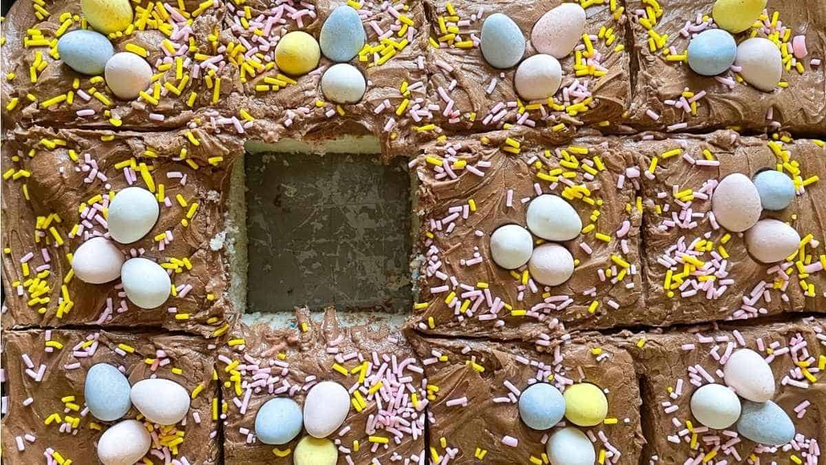Easter Funfetti Cake Recipe From Box. 