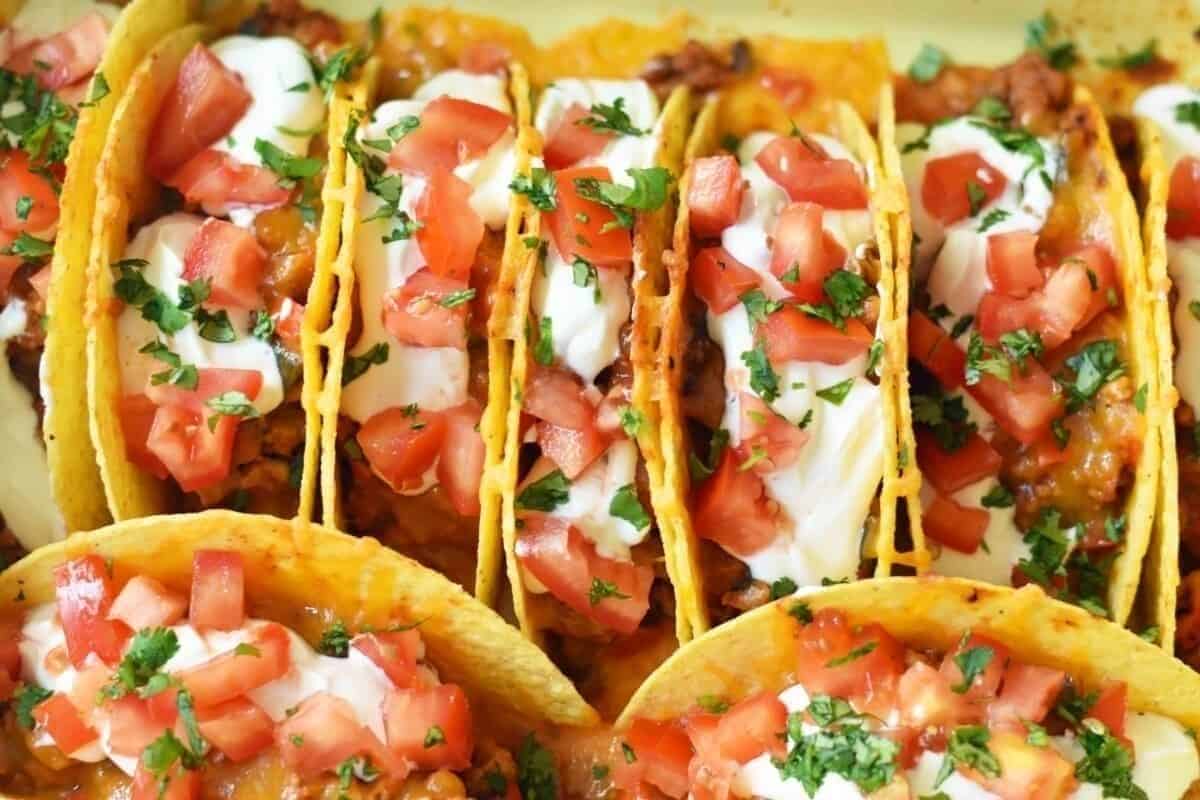 Easy Oven Baked Beef Tacos. 
