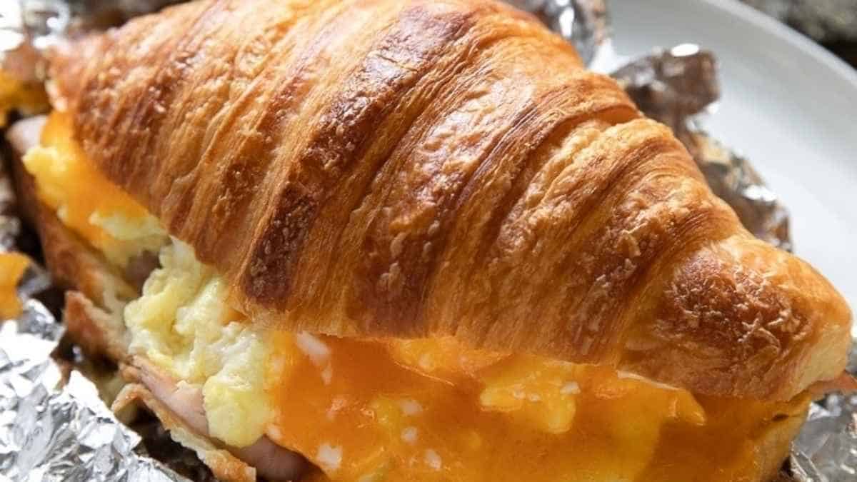 Freezer-Friendly Croissant Breakfast Sandwich Recipe.