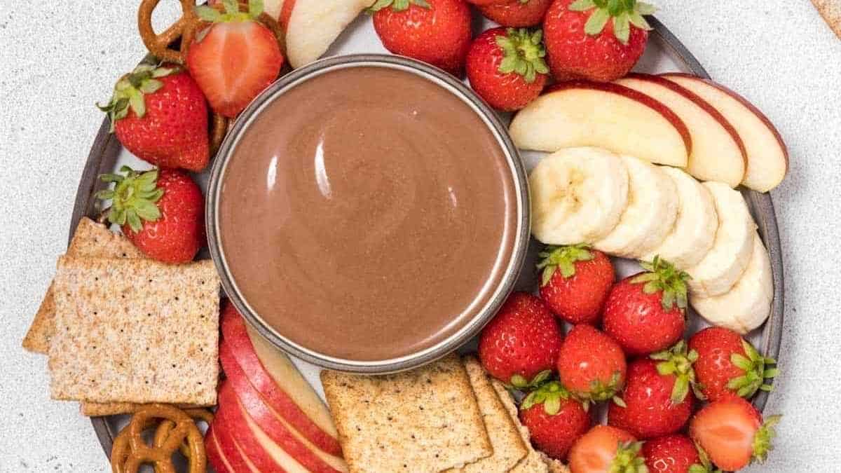 Greek Yogurt Chocolate Fruit Dip.