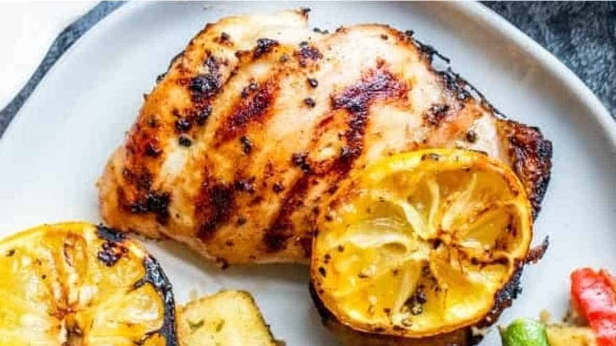 Grilled Lemon Pepper Chicken Thighs.