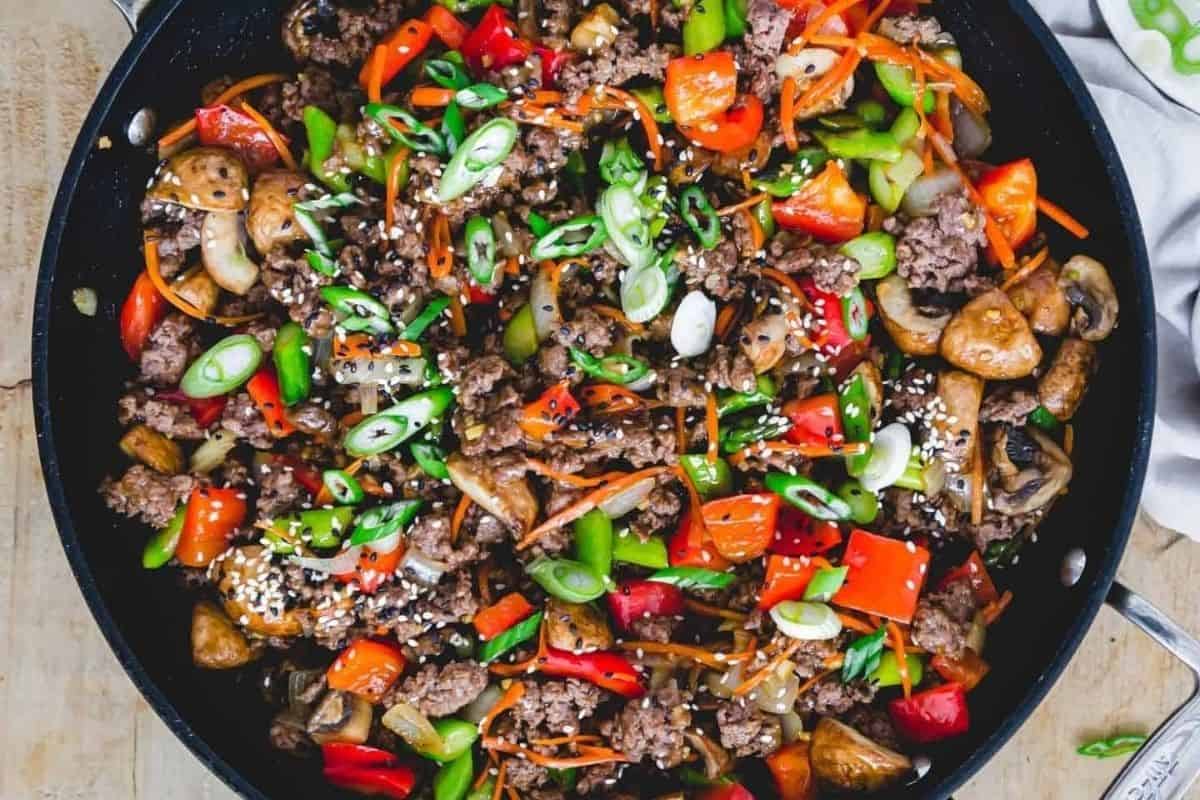 Ground Beef Stir Fry. 