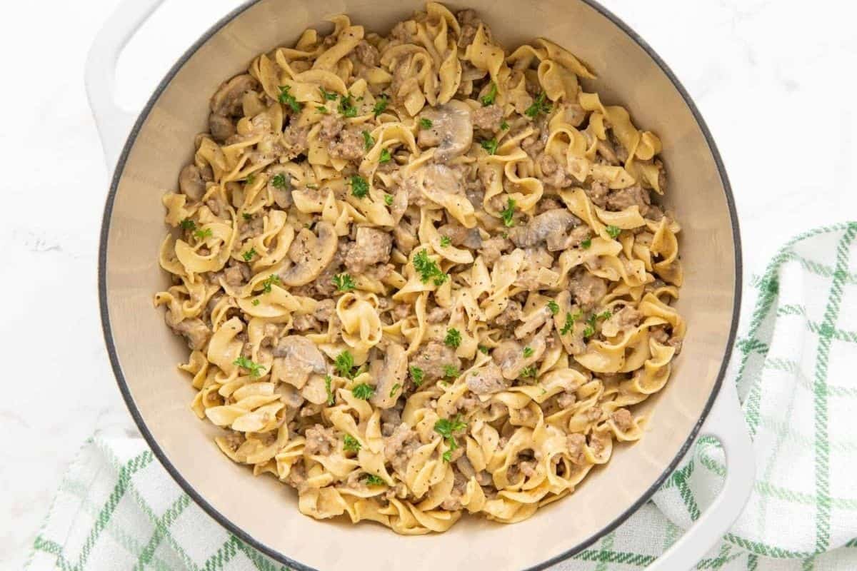 Ground Beef Stroganoff.