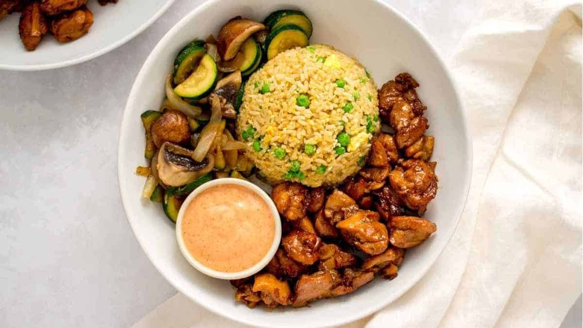 Hibachi Chicken With Fried Rice.