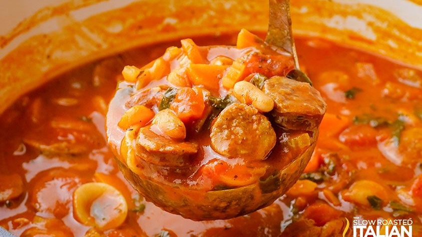 Italian Sausage Soup with White Beans