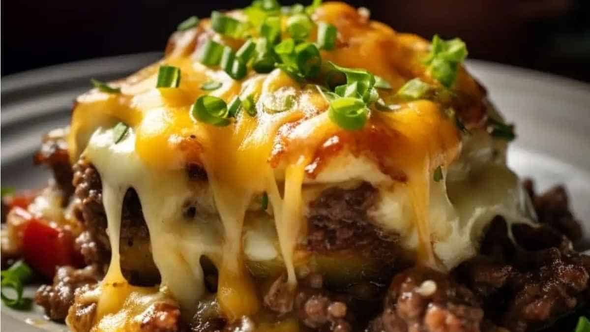 Keto Hamburger Casserole.