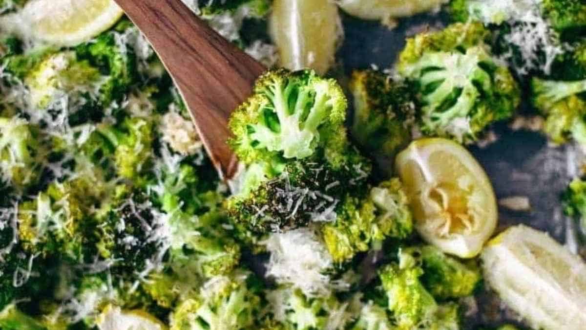 Lemon Parmesan Roasted Broccoli. 