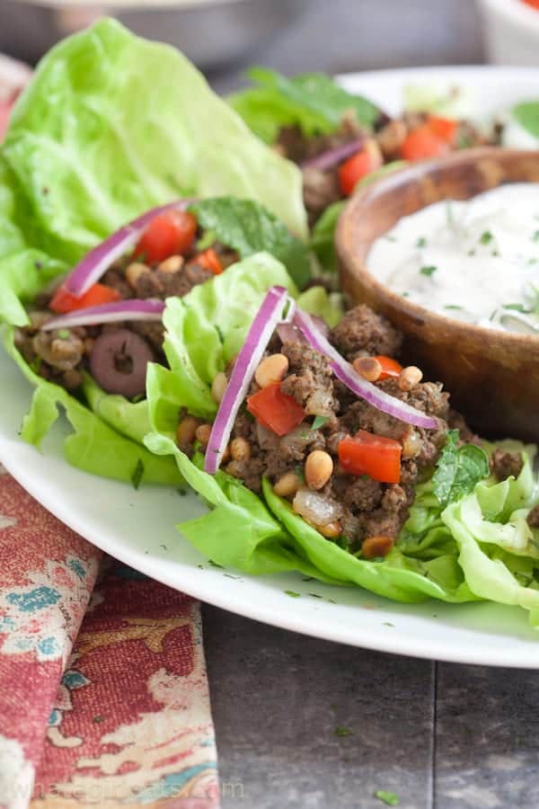 Middle Eastern Lettuce Wraps {Whole30} 
