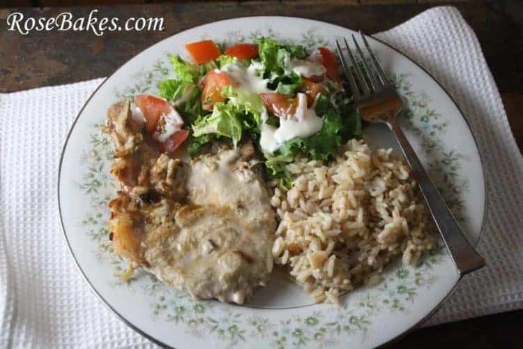 Monicas Pork Chops & Rice.