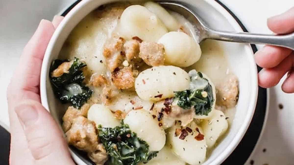 One Pot Gnocchi with Sausage and Kale.