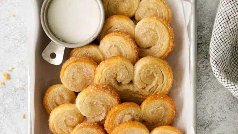 A tray of puff pastry.
