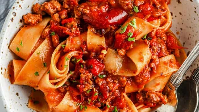 Pappardelle with Italian Sausage