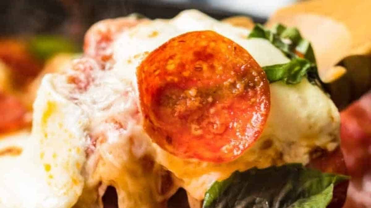 Pepperoni Pizza Gnocchi Bake Recipe. 