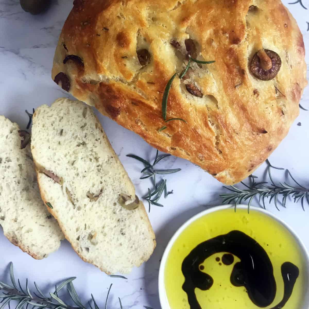 Rosemary and Olive Bread.
