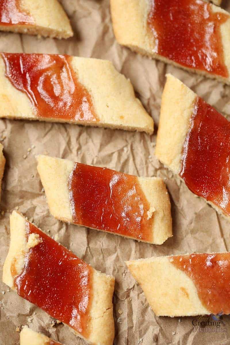 A slice of bread spread with delightful jam.