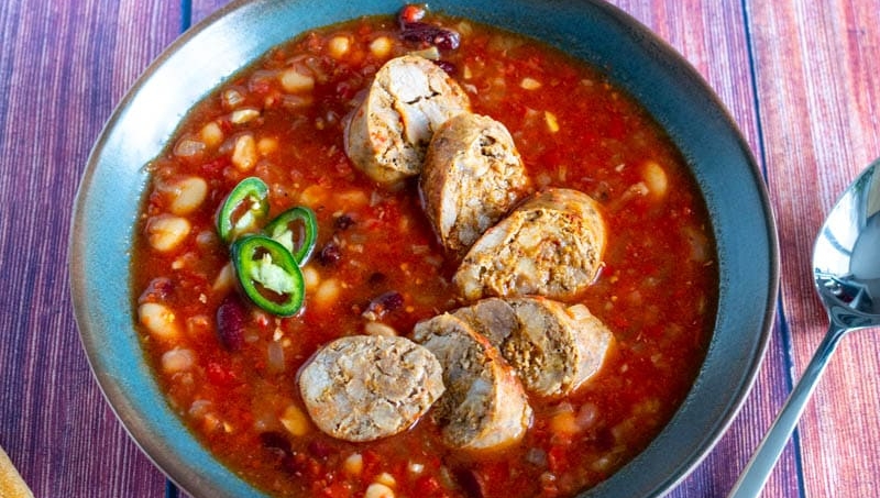 Sicilian Homemade Sausages With Beans Stew