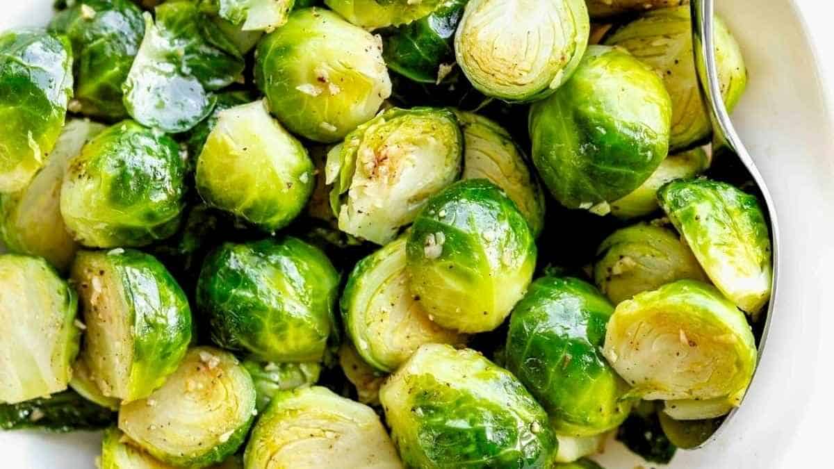 Simple Steamed Brussels Sprouts. 