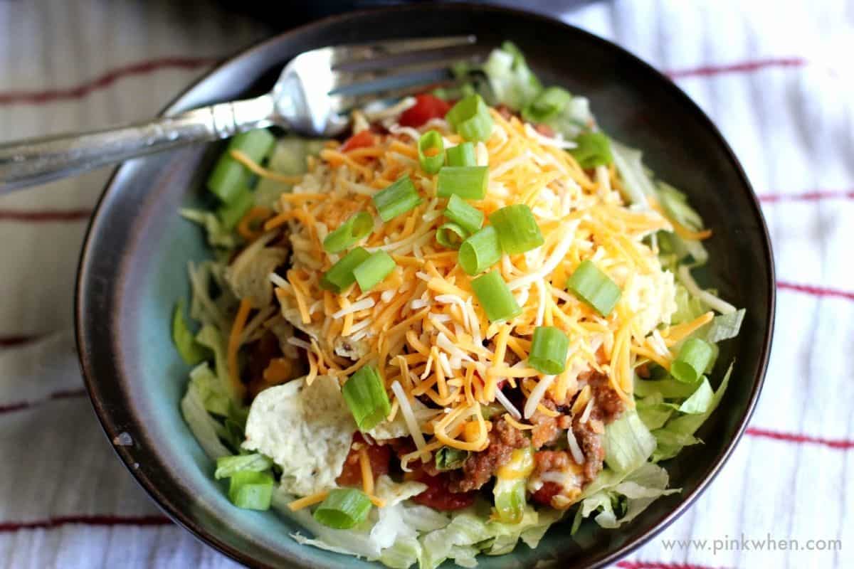 Skillet Beef And Bean Taco Casserole.
