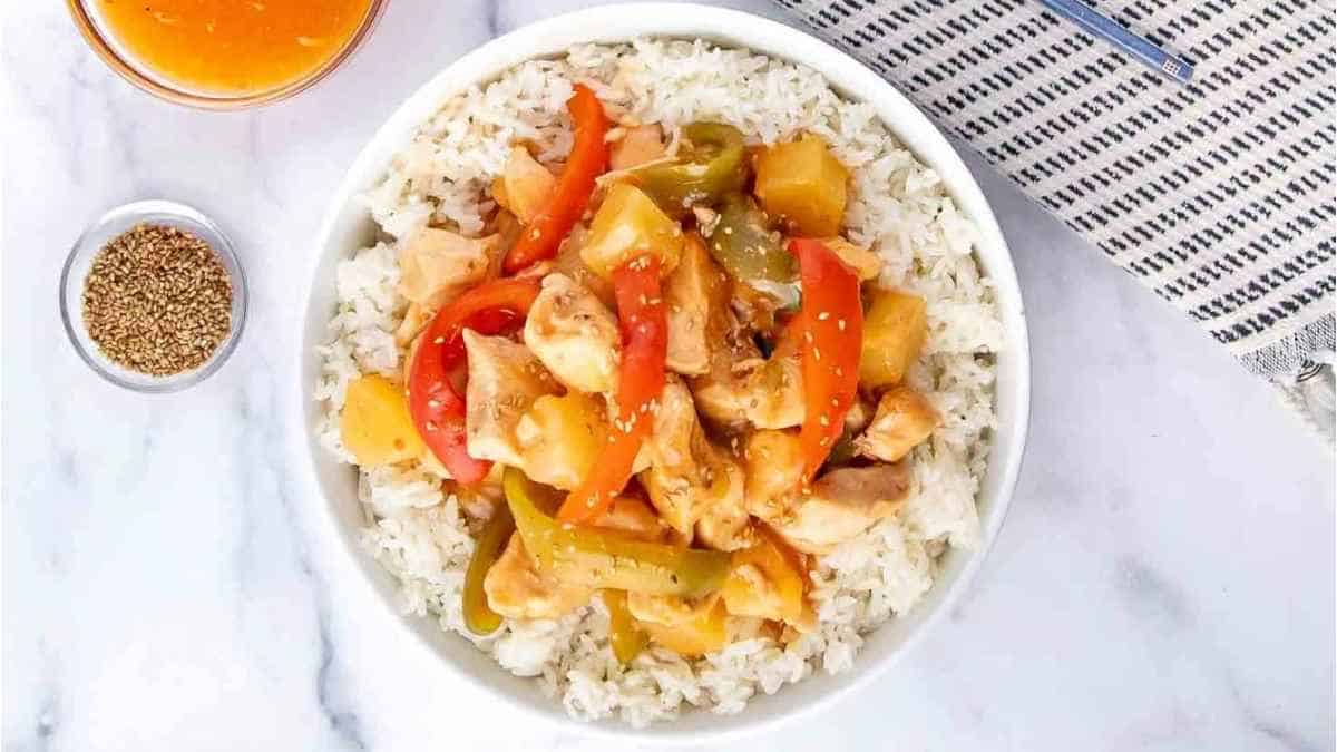 Slow Cooker Sweet And Sour Chicken.