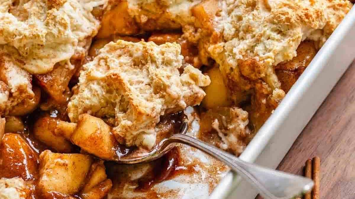 Spiced Pear Cobbler.