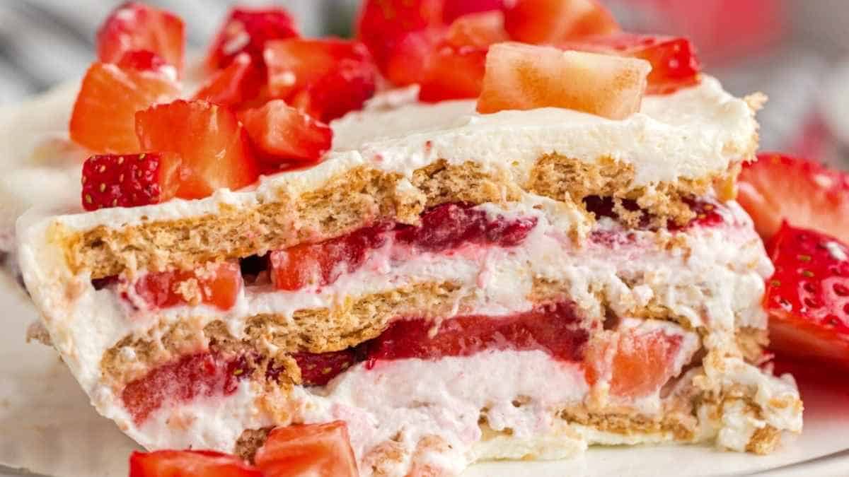 Strawberry Icebox Cake.