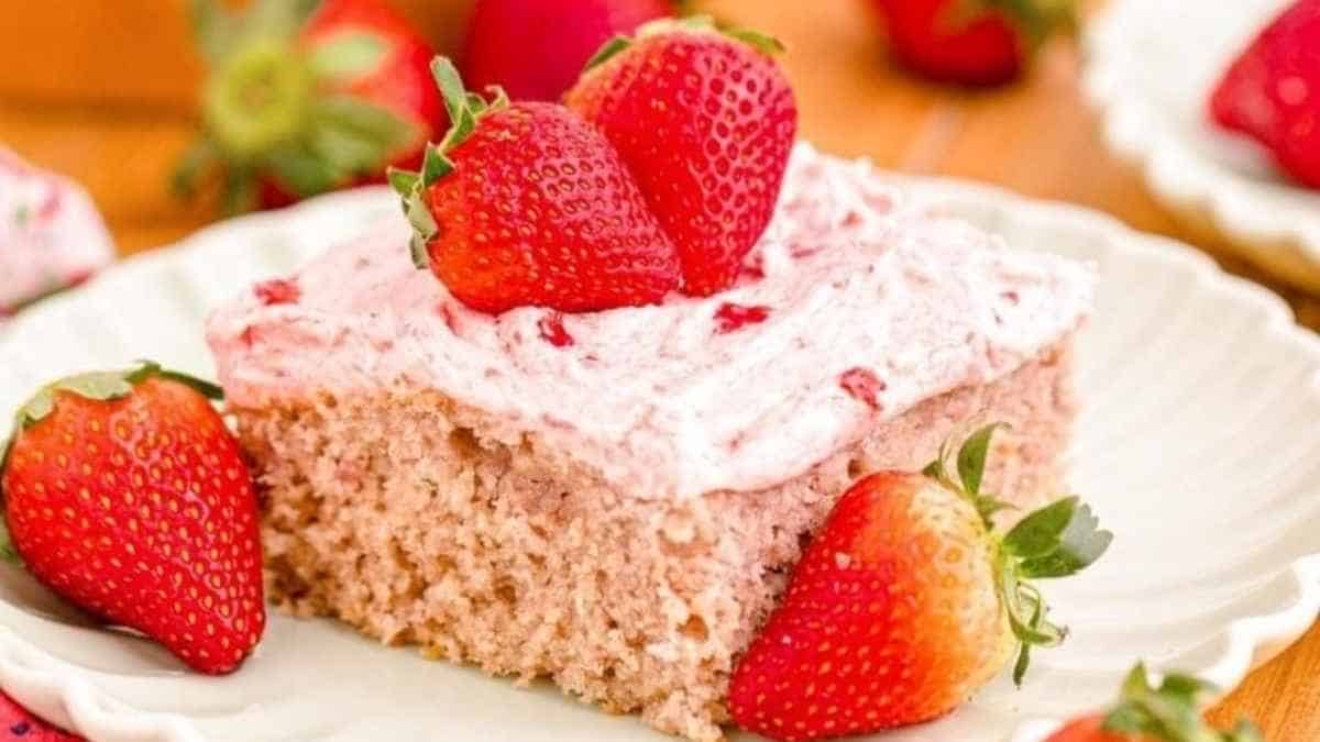 Strawberry Sheet Cake.