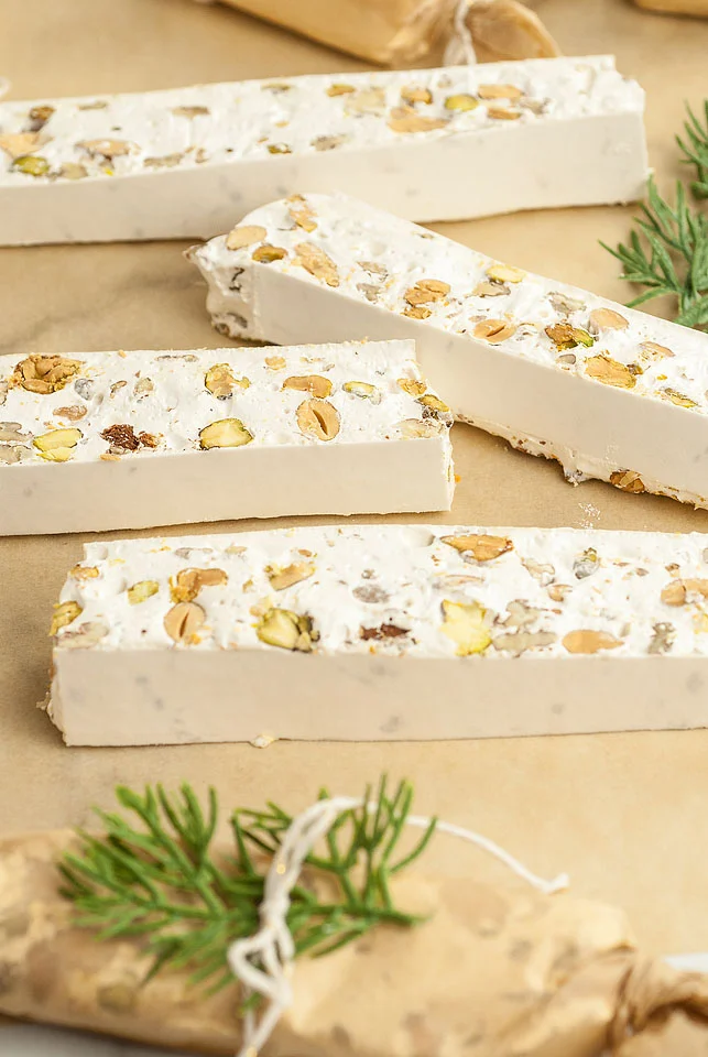 Food blogger, Bella Bucchiotti of xoxoBella, shares a recipe for homemade torrone. You will love this Italian nougat candy with almonds, pistachios, hazelnuts, or pecans. 
