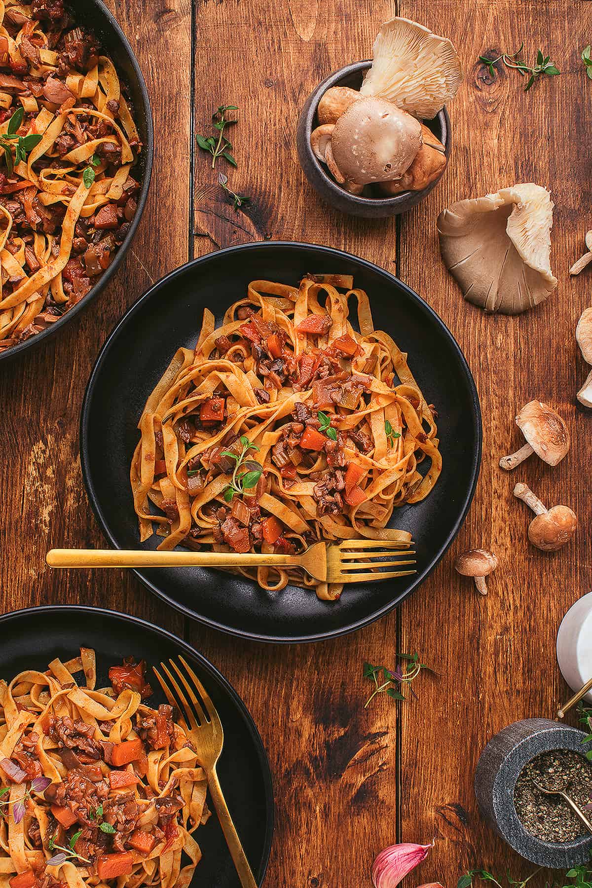 Mushroom ragu which is a tasty vegan pasta sauce. You will love this meatless ragu it's one of the best vegetarian Italian recipes.