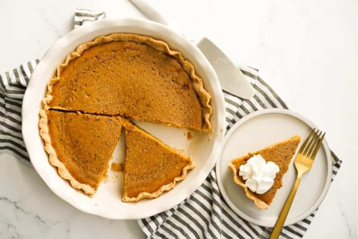 Pumpkin Pie With Sweetened Condensed Milk. 