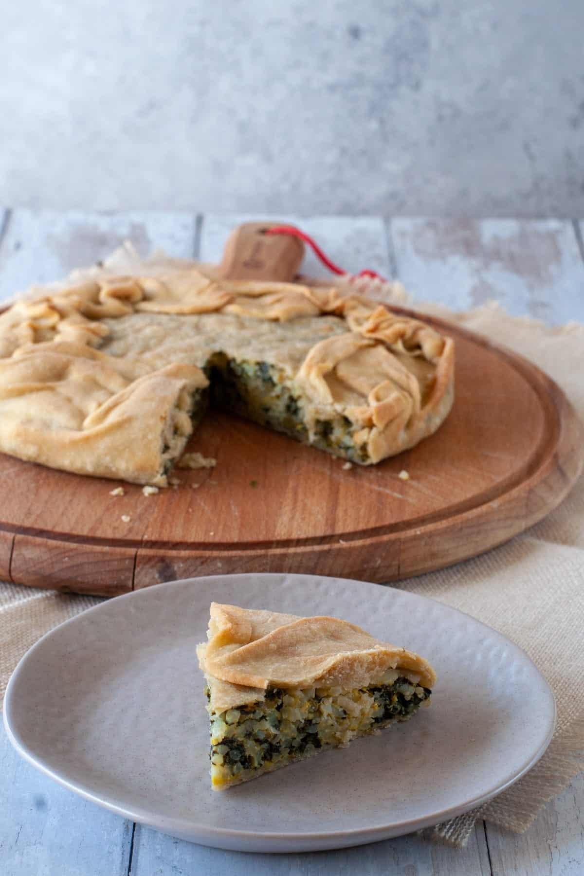 savory green pie, known as Torta Verde Ligure, 
