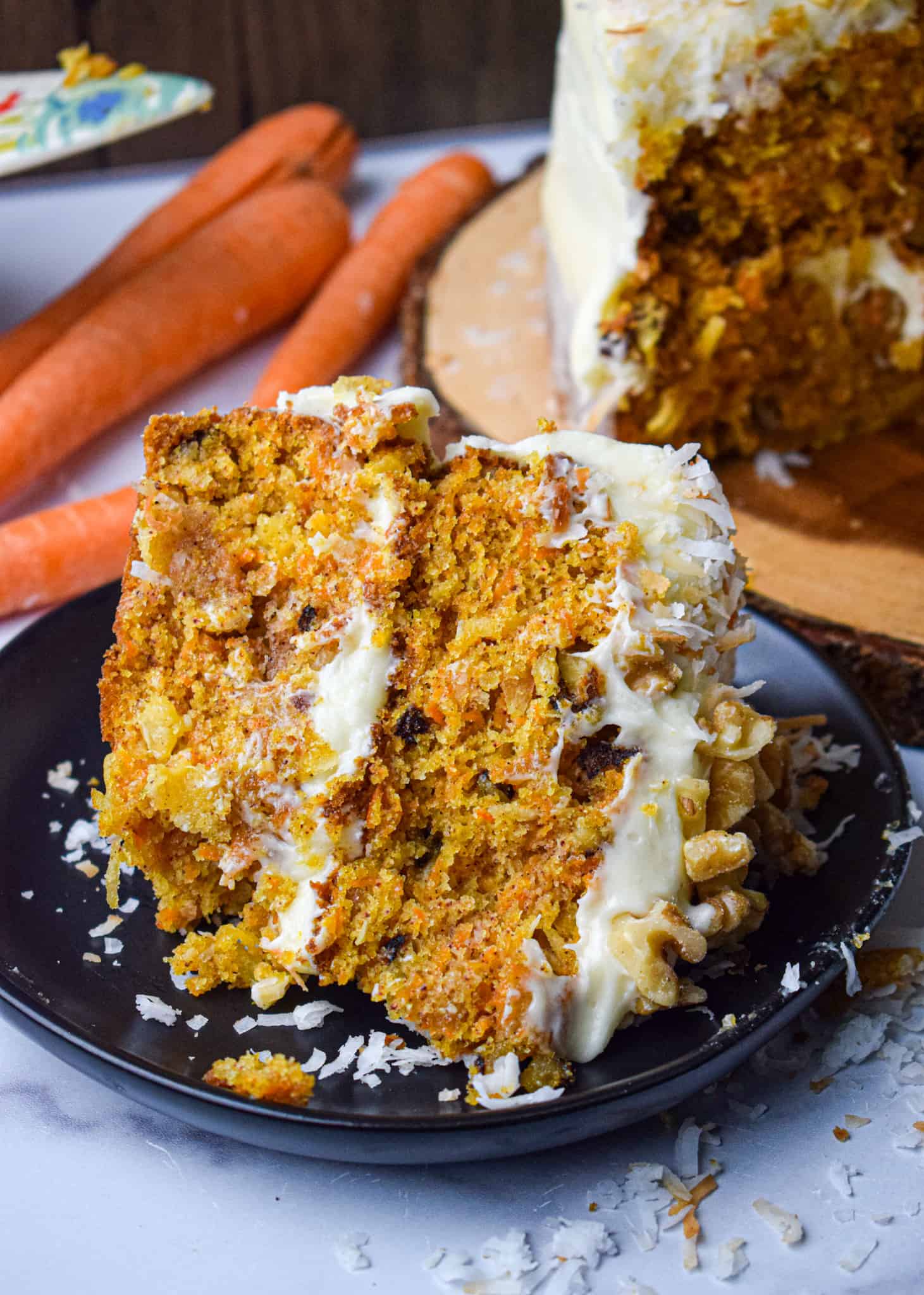 the best carrot cake recipe with pineapple, coconut and nuts.
